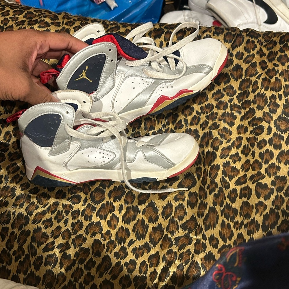 Jordan Kids Sneakers - White, Red, Blue